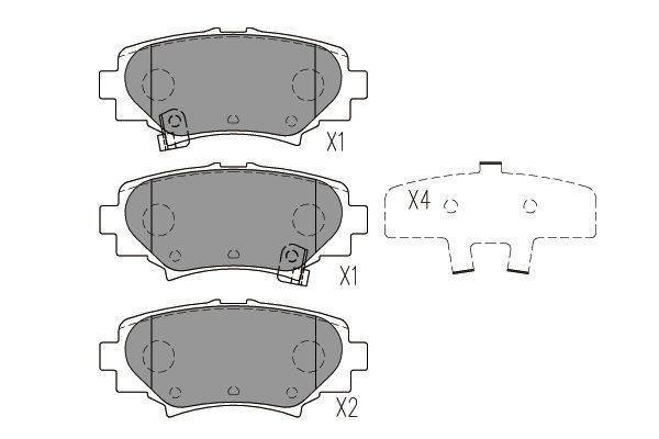 KAVO PARTS Комплект тормозных колодок, дисковый тормоз KBP-4575